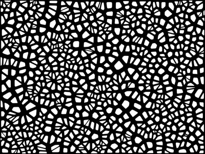 彩色玻璃彩色Voronoi与圆角矢量抽象。 不规则细胞背景模式。 二维几何形状网格。 长宽比21