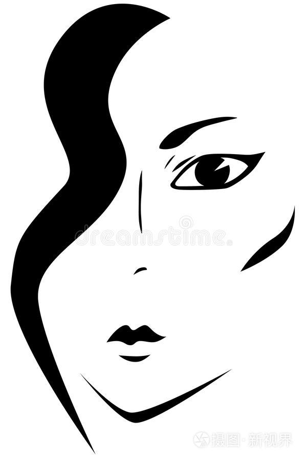 女人脸的轮廓