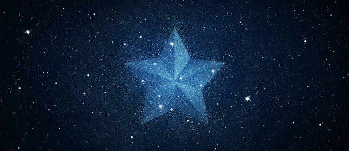 天空空间背景中的恒星形状