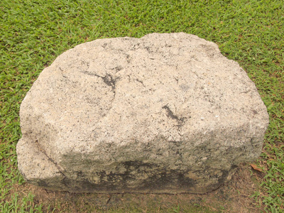 草地上的大石头