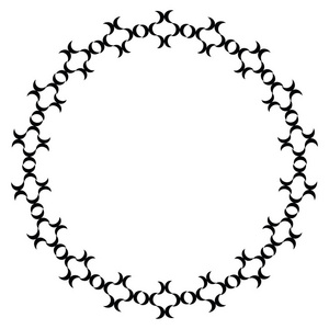 伊斯兰教的几何图形装饰圆框架