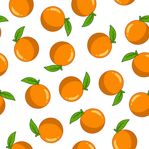 有橘子的无缝图案