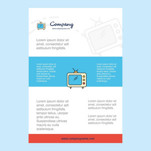电视公司简介年度报告演示文稿传单宣传媒介背景的模板布局