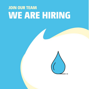 加入我们的团队。 釜山公司水滴，我们正在招聘海报标注设计。 背景
