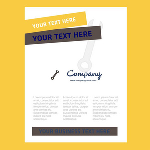 公司简介年度报告介绍传单的标题页设计。 小册子背景
