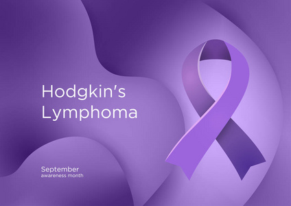 s Lymphoma awareness month in September. Violet color ribbon Can