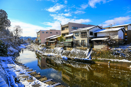 高山古镇在冬季。