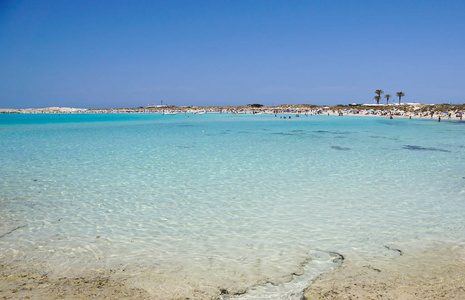 Ses Illetes 在福门特拉岛是西班牙的真正的天堂海滩