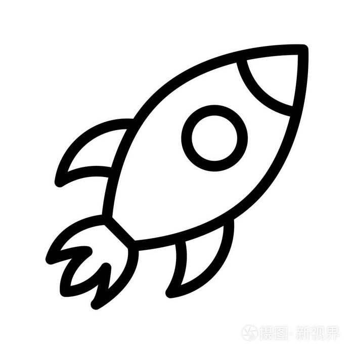 火箭线矢量图标