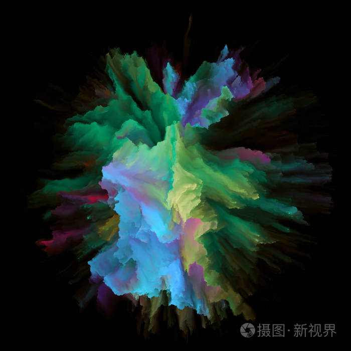 色彩情感系列. 色彩的构图爆发飞溅爆炸,适合作为想象