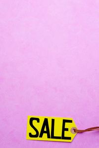 春季销售零售贴纸粉红色的背景