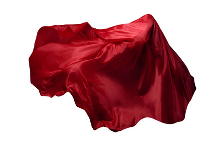 抽象红色飞行织品查出在白色背景