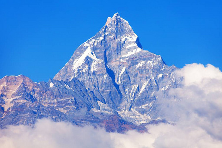 马查普赫雷山景观安纳普尔纳地区尼泊尔喜马拉雅山