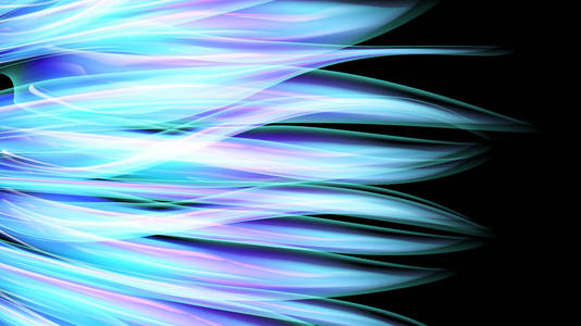 美丽明亮的蓝色紫色抽象能量神奇的宇宙火热的霓虹灯墙的线条和条纹, 波, 火焰在黑色的背景和复制空间。向量例证