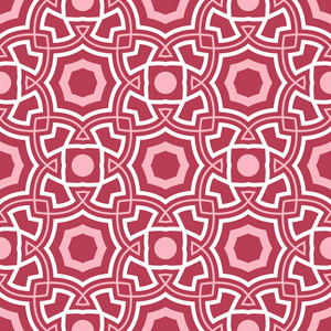 几何红色无缝图案。 壁纸纺织品和织物的彩色背景