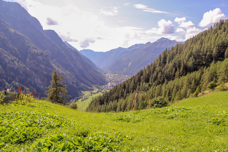 蒙特罗萨附近格雷斯尼山谷全景