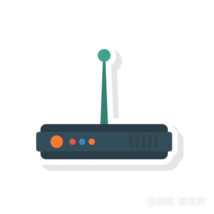 调制解调器路由器天线矢量图