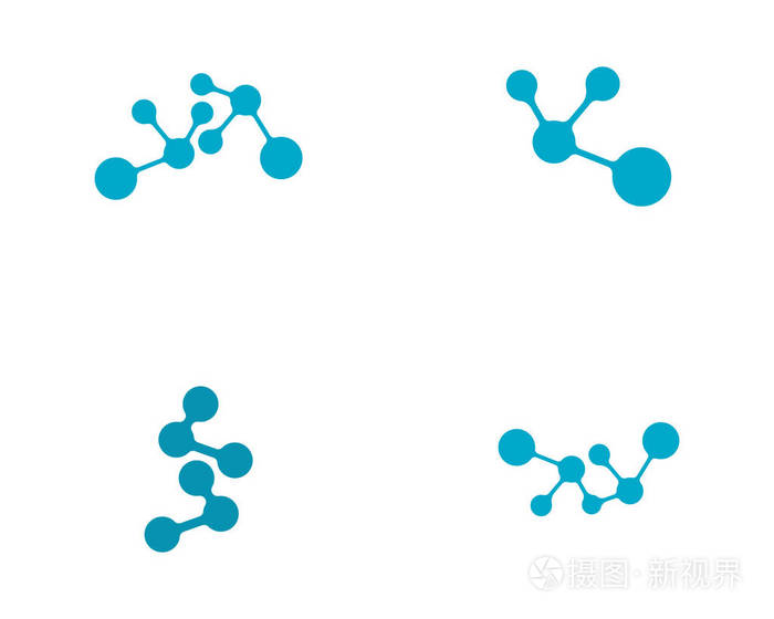 分子符号标志模板插图设计