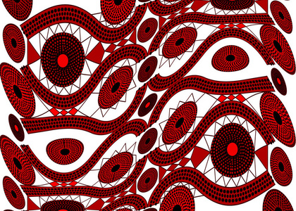 矢量非洲印花织物，民族手工装饰为您的设计，民族和部落主题几何元素。暗红色纹理，非洲纺织安卡拉时尚风格。帕雷奥包裙，蜡染风格