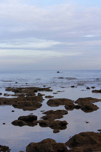 天曼岛，海边的黎明景色