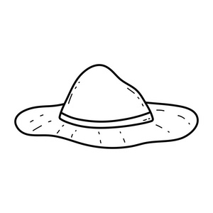 旅游帽子孤立图标矢量插图设计