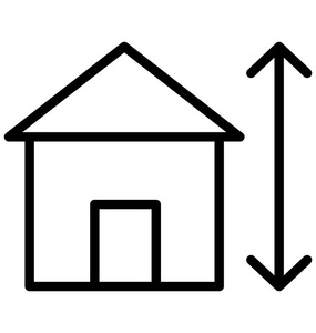 蓝图建筑平面图隔离矢量图标，可以方便地编辑或修改。