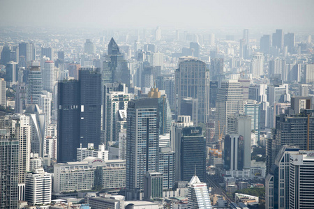 从泰国东南部曼谷的白约克天空酒店看到的风景。 泰国曼谷2018年11月