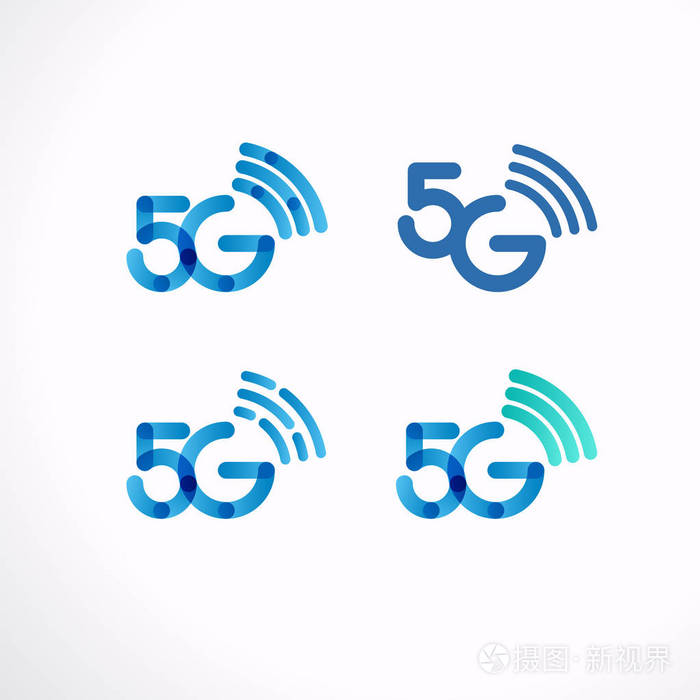 5g图标通信技术矢量图.