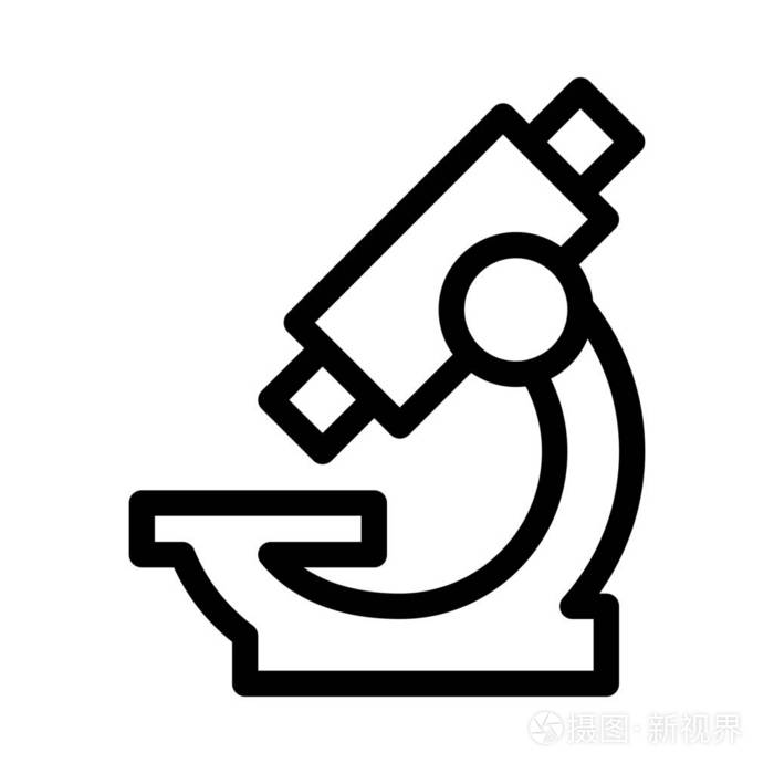 实验室光学显微镜简单矢量图插画-正版商用图片17afu2-摄图新视界
