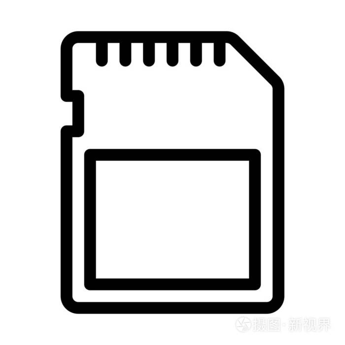 数字存储卡简单行插图
