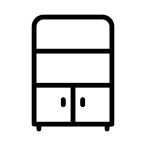 橱柜与抽屉简单的矢量插图标志