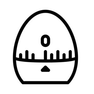 鸡蛋计时器图标矢量插图