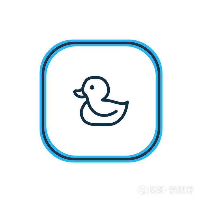 鸭子图标线的向量例证美丽的动物元素也可以作为沐浴动物图标元素