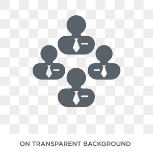 团体图标。 从人力资源收集的群体设计理念。 透明背景上的简单元素矢量插图。