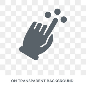 触摸和移动手势图标。 时尚的平面矢量触摸和移动手势图标的透明背景从手和客人收集。 高质量的填充触摸和移动手势符号用于网络