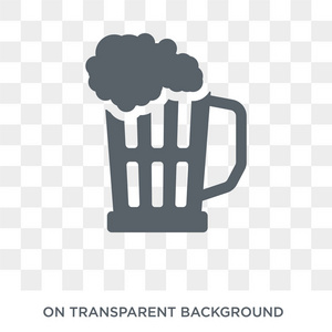 酒吧图标。 酒吧设计概念从饮料收集。 透明背景上的简单元素矢量插图。