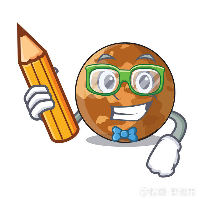 卡通水星矢量插图学生图片