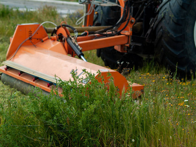 s tractor working on the field in Salamanca,Spain