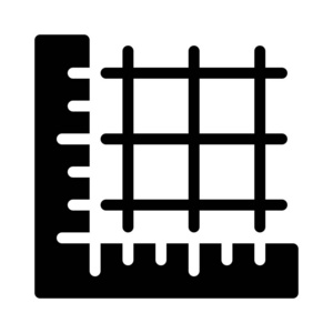 网格线标尺的简单矢量图图片