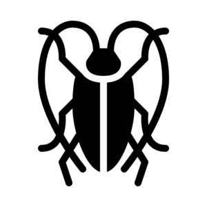 蟑螂或昆虫的简单矢量插图图标图片