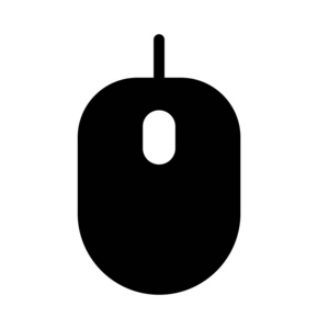 鼠标输入设备的简单矢量图示图标