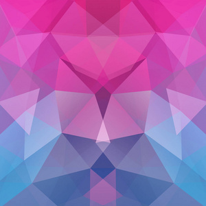 粉红色蓝色几何形状的背景。 马赛克图案。 矢量图EPS10.矢量图