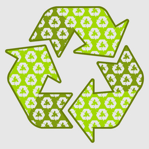 生态纯基金回收符号simol箭头绿色图标收集矢量图像