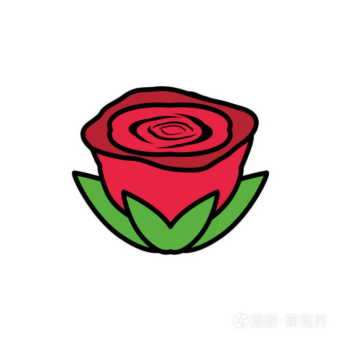 玫瑰花被隔绝的图标