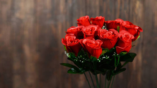 红玫瑰花束为婚礼节日情人节3月8日