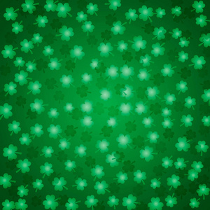 s Day green shamrock pattern. Vector background.  Easy to edit d