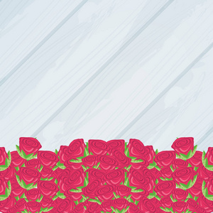 一组玫瑰孤立的图标