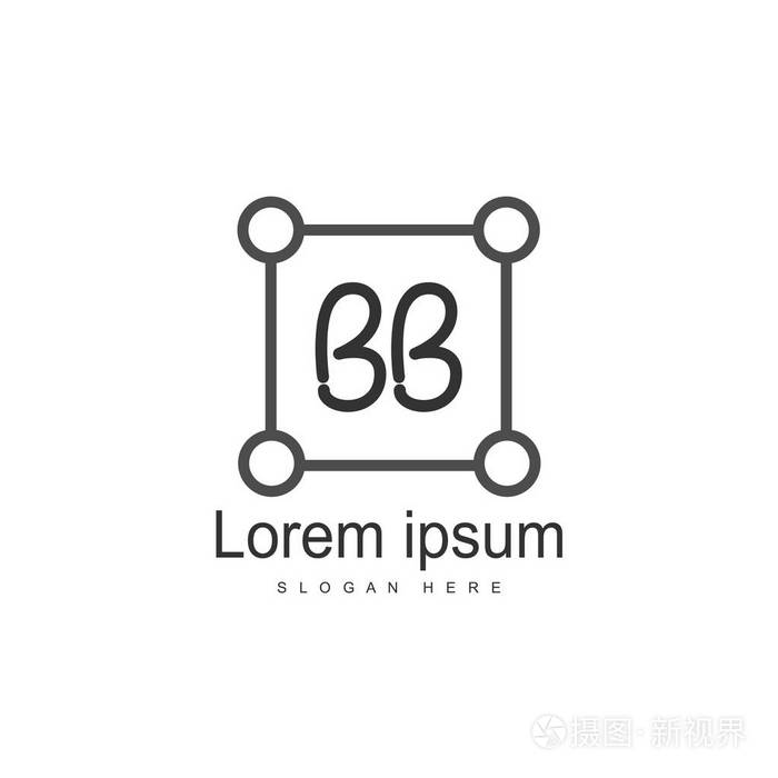 字母标志bb模板矢量设计
