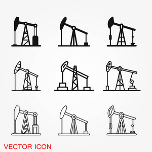 油泵图标标志插图矢量标志符号设计