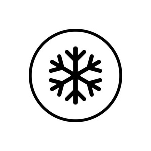 雪花图标。白色背景上隔离的雪图标。冬天的象征，冰冻